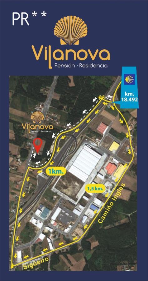 Pension Vilanova Sigueiro Exterior foto